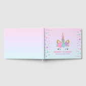 ユニコーン誕生日ゲストブック1stバースデーブック ゲストブック (全面)