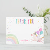 ユニコーン誕生日サンキューカードピンクマジカル サンキューカード (スタンド正面)