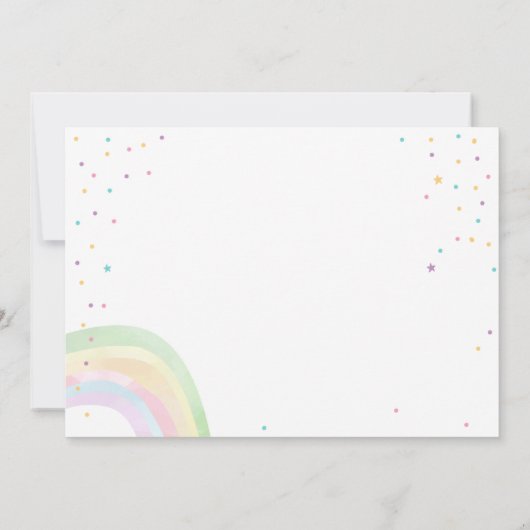 ユニコーン誕生日サンキューカードピンクマジカル サンキューカード (裏面)