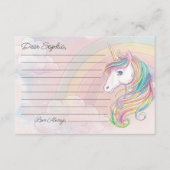 ユニコーン誕生日タイムカプセルカード エンクロージャーカード (正面)