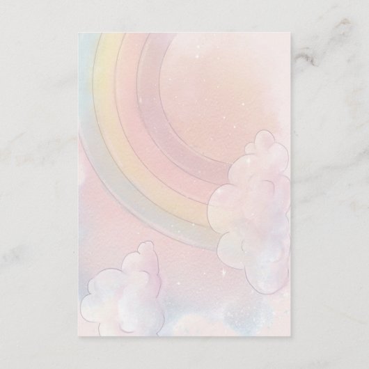 ユニコーン誕生日タイムカプセルカード エンクロージャーカード (裏面)