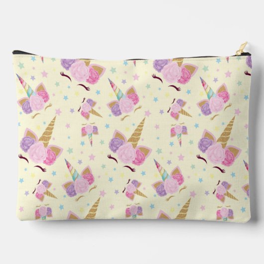 ユニコーン誕生日パターン アクセサリーポーチ (裏面)