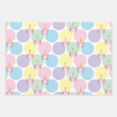 ユニコーン誕生日パターン ラッピングペーパーシート (正面2)