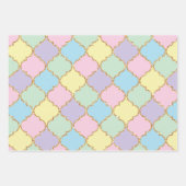 ユニコーン誕生日パターン ラッピングペーパーシート (正面3)