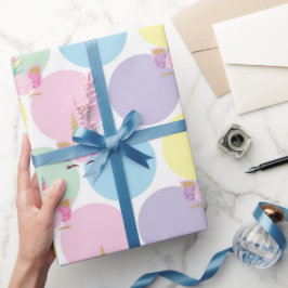 ユニコーン誕生日パターン ラッピングペーパー