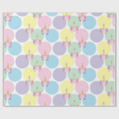 ユニコーン誕生日パターン ラッピングペーパー (フラット)