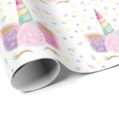 ユニコーン誕生日パターン ラッピングペーパー (ロールコーナー)
