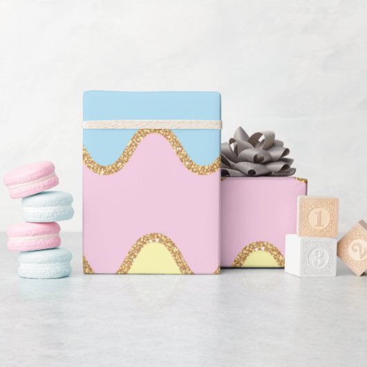 ユニコーン誕生日パターン ラッピングペーパー (ベビーシャワー)