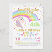 ユニコーン誕生日パレード招待状 招待状 (正面)