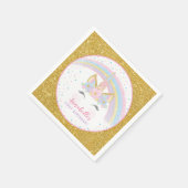ユニコーン誕生日パーティナプキンス スタンダードカクテルナプキン (角)
