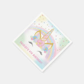 ユニコーン誕生日パーティナプキンス スタンダードカクテルナプキン (角)