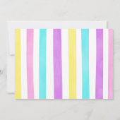 ユニコーン誕生日パーティフォト招待状 招待状 (裏面)