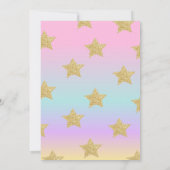 ユニコーン誕生日パーティマジカルレインボーユニコーンinv 招待状 (裏面)