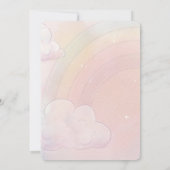 ユニコーン誕生日パーティレインボーパーティー招待状 (裏面)