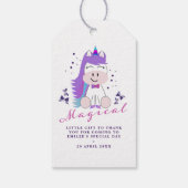 ユニコーン誕生日パーティーありがとうメッセージカード ギフトタグ (裏面)