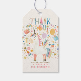 ユニコーン誕生日パーティーありがとう ギフトタグ