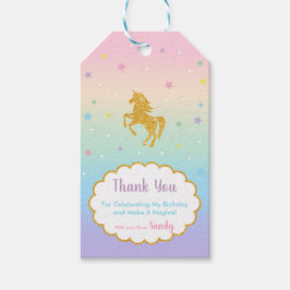 ユニコーン誕生日パーティーお願いサンキューギフトラベル ギフトタグ