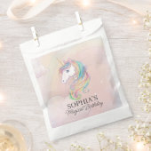 ユニコーン誕生日パーティーのデザートの好意 フェイバーバッグ (クリップ留めされた状態)