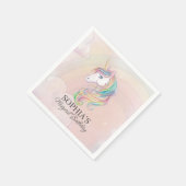 ユニコーン誕生日パーティーのレインボーパーティー装飾 スタンダードカクテルナプキン (角)