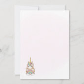 ユニコーン誕生日パーティーの招待状マジカルデー 招待状 (裏面)