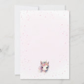 ユニコーン誕生日パーティーの招待状マジカルデー 招待状 (裏面)