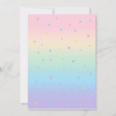 ユニコーン誕生日パーティーの招待 招待状 (裏面)