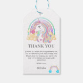 ユニコーン誕生日パーティーの装飾 ギフトタグ (正面)