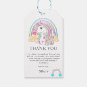 ユニコーン誕生日パーティーの装飾 ギフトタグ (裏面)