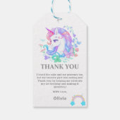 ユニコーン誕生日パーティーの装飾 ギフトタグ (裏面)