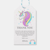 ユニコーン誕生日パーティーの装飾 ギフトタグ (正面)