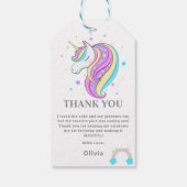 ユニコーン誕生日パーティーの装飾 ギフトタグ (裏面)