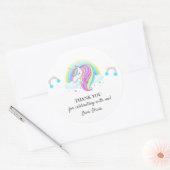 ユニコーン誕生日パーティーの装飾 ラウンドシール (封筒)