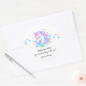 ユニコーン誕生日パーティーの装飾 ラウンドシール (封筒)