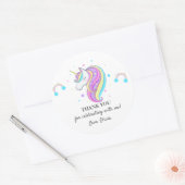 ユニコーン誕生日パーティーの装飾 ラウンドシール (封筒)