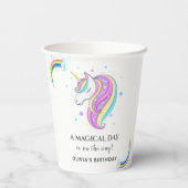 ユニコーン誕生日パーティーの装飾 紙コップ (裏面)