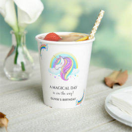 ユニコーン誕生日パーティーの装飾 紙コップ