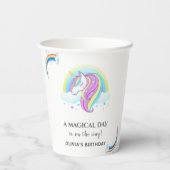 ユニコーン誕生日パーティーの装飾 紙コップ (裏面)