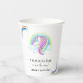 ユニコーン誕生日パーティーの装飾 紙コップ (正面)