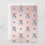 ユニコーン誕生日パーティーへの招待 招待状 (裏面)