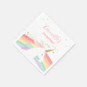 ユニコーン誕生日パーティーへの誘モダン導 スタンダードカクテルナプキン (角)