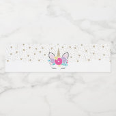 ユニコーン誕生日パーティーウォーターボトルラベル ペットボトルラベル (シングルラベル)