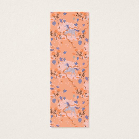 ユニコーン誕生日パーティーパーソナライズされたブックマーク (正面)