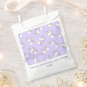 ユニコーン誕生日パーティーパープル フェイバーバッグ (クリップ留めされた状態)