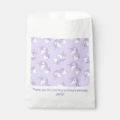 ユニコーン誕生日パーティーパープル フェイバーバッグ (正面)
