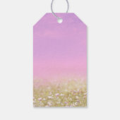 ユニコーン誕生日パーティーピンクとラベンダーありがとう ギフトタグ (裏面)