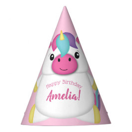 ユニコーン誕生日パーティーピンク パーティーハット