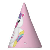 ユニコーン誕生日パーティーピンク パーティーハット (右)