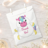 ユニコーン誕生日パーティーピンク フェイバーバッグ (クリップ留めされた状態)