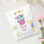 ユニコーン誕生日パーティーピンク フェイバーバッグ (封をした状態)