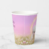 ユニコーン誕生日パーティーピンク&ラベンダー 紙コップ (右)